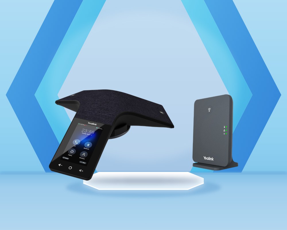 Yealink CP935W wireless conference phone, a black Y-shaped speakerphone with a 4-inch touchscreen